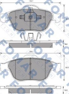 Тормозные колодки FOMAR FO686281