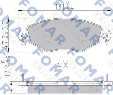 Тормозные колодки FOMAR FO688181