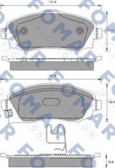 Гальмівні колодки (набір) FOMAR FO783481