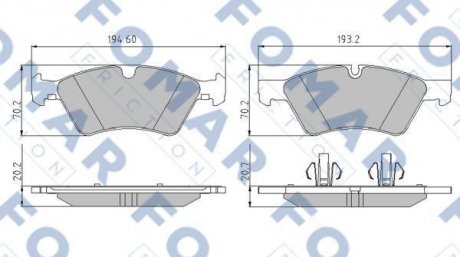 Гальмівні колодки (набір) FOMAR FO858781