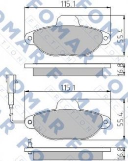 Тормозные колодки.) FOMAR FO861181