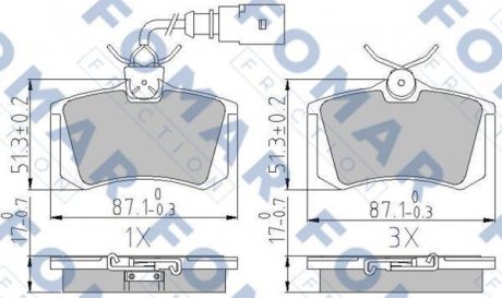 Гальмівні колодки FOMAR FO904581