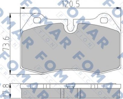 Гальмівні колодки, дискове гальмо (набір) FOMAR FO904981