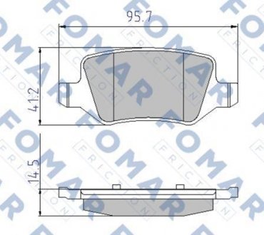 Тормозные колодки, дисковый тормоз (набор) FOMAR FO909281