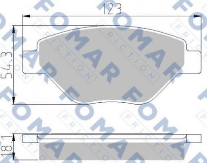 Тормозные колодки, дисковый тормоз (набор) FOMAR FO914381 (фото 1)