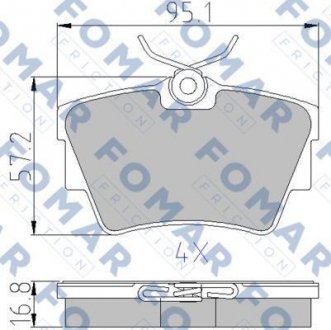 Гальмівні колодки (набір) FOMAR FO920281 (фото 1)