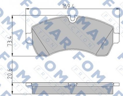 Тормозные колодки.) FOMAR FO921481