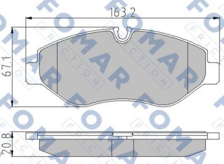 Гальмівні колодки (набір) FOMAR FO921581