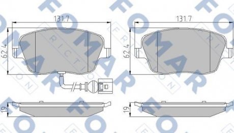 Гальмівні колодки (набір) FOMAR FO922881