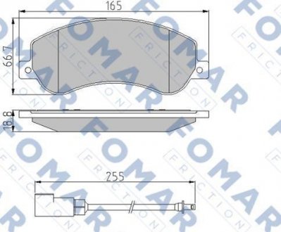 Гальмівні колодки (набір) FOMAR FO925081 (фото 1)