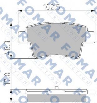 Гальмівні колодки (набір) FOMAR FO929881