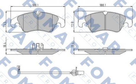 Тормозные колодки.) FOMAR FO962281