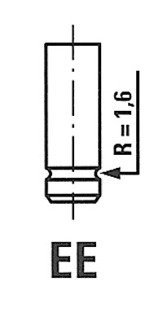 Клапан EX (Ø гол. 29,8mm/довж.102,8mm) Fiat Doblo 1.6 16V 29.7X7X102.8 01- (182A4/182A6) R4781/RCR FRECCIA R4781RCR