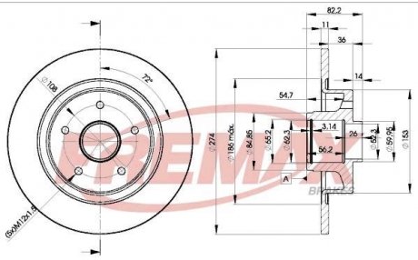 Тормозной диск FREMAX BD 2236