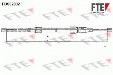 Трос ручного тормоза FTE FBS02032 (фото 1)