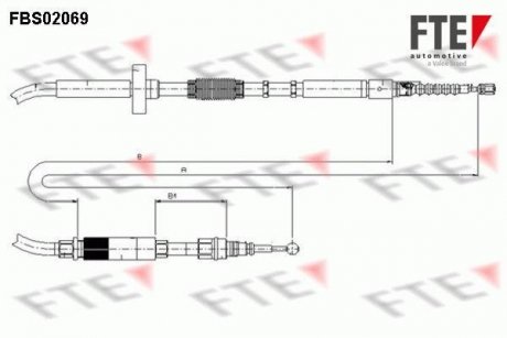 Трос ручного тормоза FTE FBS02069 (фото 1)