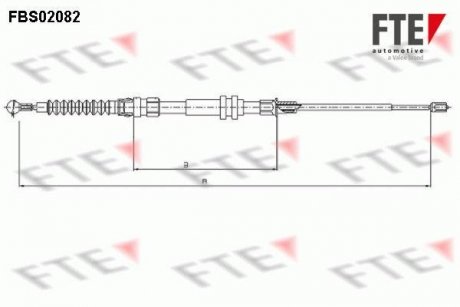 Трос, стояночная тормозная система FTE FBS02082