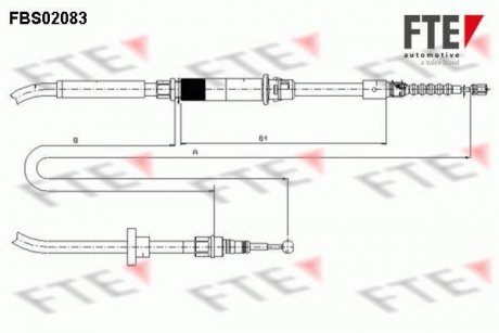 Трос ручного тормоза FTE FBS02083