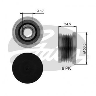 Шкив генератора Gates OAP7109 (фото 1)