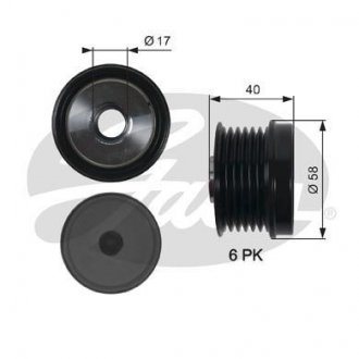 Шкив генератора Gates OAP7158 (фото 1)