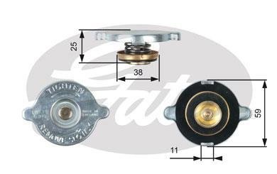 Крышка радиатора, 2.4D 75-96/Mazda 323 85-91 Gates RC122