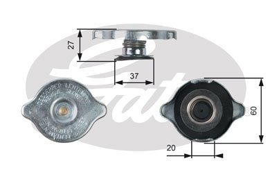 Кришка бачка системи охолодження Gates RC217 (фото 1)