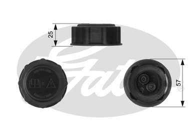 Крышка бачка системы охлаждения Gates RC233