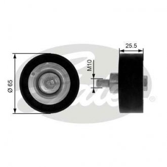 Паразитный/ведущий ролик, поликлиновый ремень Gates T36207 (фото 1)