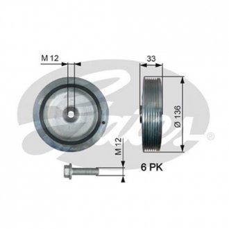 Шкив Gates TVD1008A