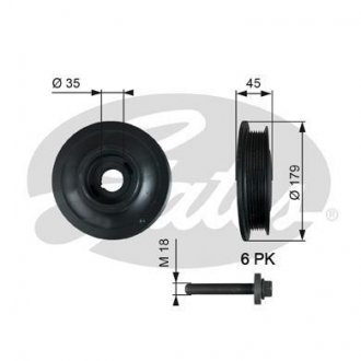 Шкив Gates TVD1012A (фото 1)