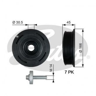 Шків колінвалу Gates TVD1054A