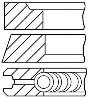 Комплект кілець на поршень GOETZE 08-421007-00