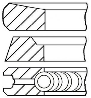 Кільця поршневі (набір) GOETZE 0843610700 (фото 1)