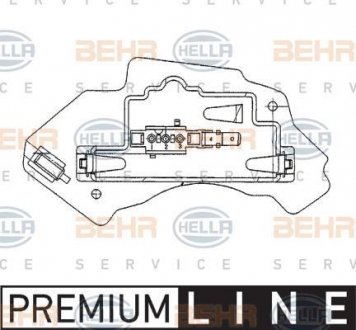 Регулятор, вентилятор салона HELLA 5HL351321131