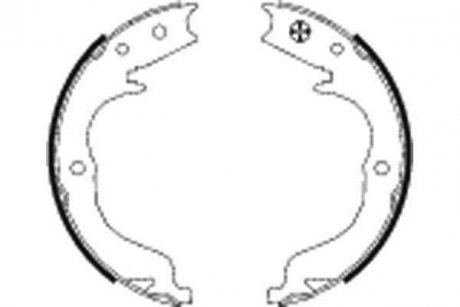 Тормозные колодки ручного тормоза HELLA 8DA355050041