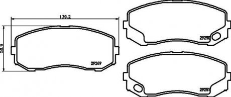 Тормозные колодки, дисковый тормоз (набор) HELLA 8DB355005581