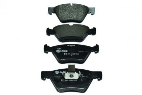 К-кт колодок перед. Mercedes E-Series (W211)/SLK-Series (W170)/CLK-Series (W208)/E-Series (W210)/Chrysler Crossfire (95-09) 8DB 355 007-861 BEHR / HELLA 8DB355007861