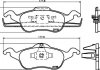 Тормозные колодки, дисковый тормоз (набор) HELLA 8DB355008621 (фото 1)