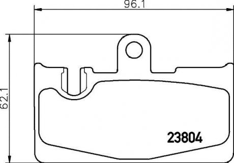 Тормозные колодки зад. Lexus LS 00-06 HELLA 8DB355011-661