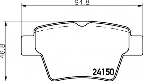 Тормозные колодки, дисковый тормоз (набор) HELLA 8DB355011821