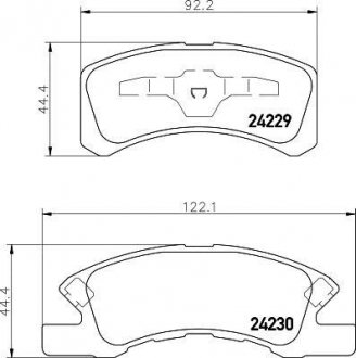 Тормозные колодки, дисковый тормоз (набор) HELLA 8DB355012051