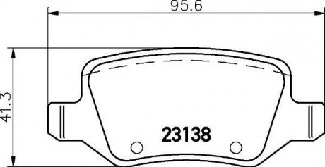 Тормозные колодки, дисковый тормоз (набор) HELLA 8DB355012131 (фото 1)