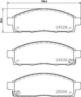 Тормозные колодки, дисковый тормоз (набор) HELLA 8DB355013221 (фото 1)