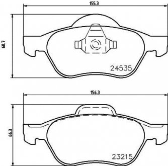 Гальмівні колодки, дискове гальмо (набір) HELLA 8DB355013271 (фото 1)