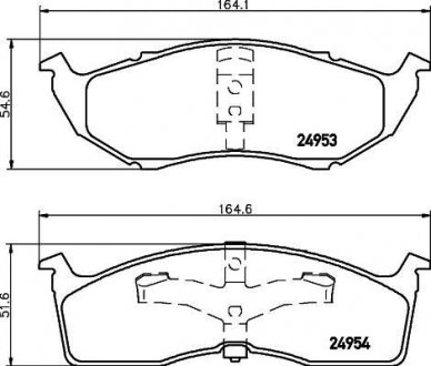 Тормозные колодки, дисковый тормоз (набор) HELLA 8DB355014971 (фото 1)