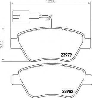 Тормозные колодки, дисковый тормоз (набор) HELLA 8DB355015491