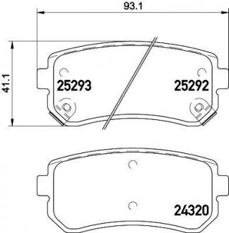 Гальмівні колодки, дискове гальмо (набір) HELLA 8DB355016221 (фото 1)