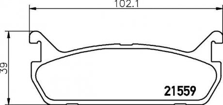 Тормозные колодки, дисковый тормоз (набор) HELLA 8DB355016601 (фото 1)