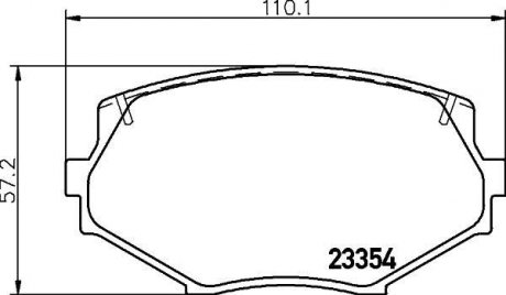 Гальмівні колодки, дискове гальмо (набір) HELLA 8DB355016861 (фото 1)