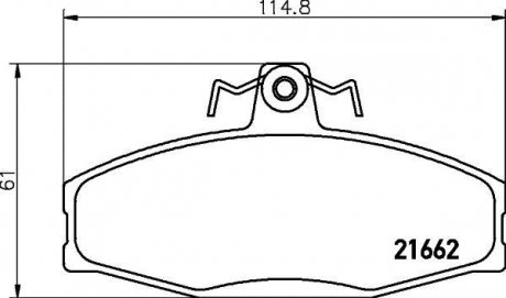 Тормозные колодки, дисковый тормоз (набор) HELLA 8DB355017931 (фото 1)